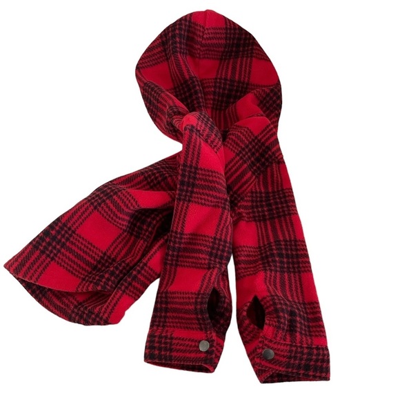 Old Navy Red & Black Plaid Snap Button Hooded Jacket Baby Girl 18-24 Months - Picture 7 of 13